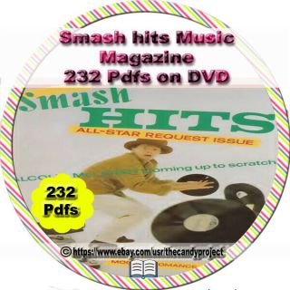 232 Pdfs Smash Hits Magazines Trade Music Celebrities Vintage Defunct Uk Dvd
