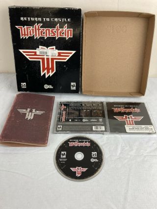 Return To Castle Wolfenstein Pc Game 2001 Rare Vtg Big Box Complete Windows Os