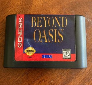 Beyond Oasis (sega Genesis,  1995) Rare Sega Rpg Like Zelda Cart Only