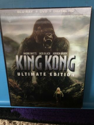 King Kong Ultimate Edition Blu Ray Rare Lenticular Slipcover