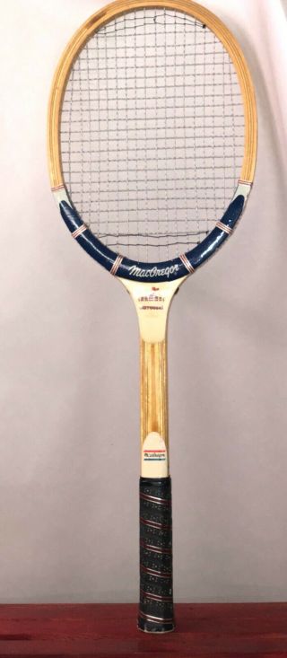 Vintage Macgregor Tennis Racket Carrousel Rare 4 1/2” Light 27” Long
