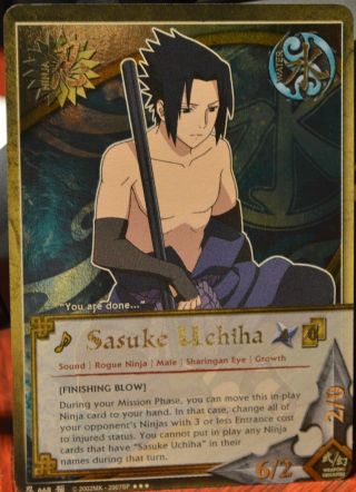 Naruto Ccg - Sasuke Uchiha N - 668,  Rare,  1st Ed Nm