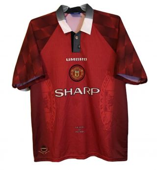 Vtg Rare Manchester United 1996 1998 Home Football/soccer Jersey Umbro Size Xl