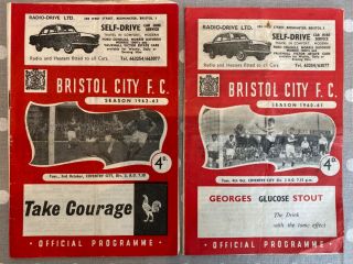 2x Bristol City V Coventry Div 3 Programmes 1963 - 64 & 1964 - 65 Rare