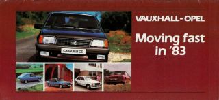Vauxhall - Opel Range Mailer Brochure.  Rare.  V5011 01.  83 [uk]