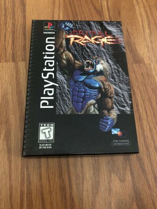 Primal Rage Playstation 1 1995 Dinosaur Fighting Apes Ntsc Usa Long Box Ps1 Rare