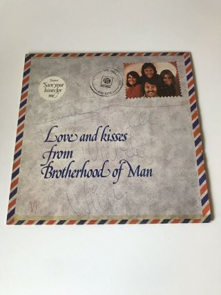 Signed Rare Love And Kisses From Brotherhood Of Man 1976 Uk Vinyl Lp