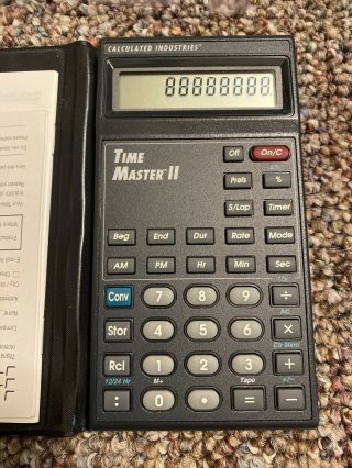 Calculated Industries Time Master II Scientific Calculator Box And Case Rare 2