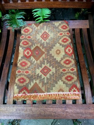Tapestry Fabric Remnant Southwest Pattern Reds & Browns 58x37 Inches