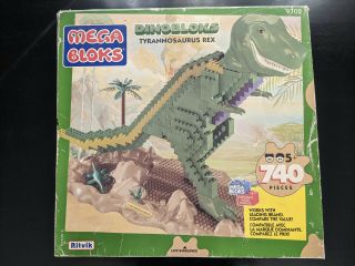 Rare Mega Bloks Dinobloks,  Tyrannosaurus Rex,  T - Rex Dinosaur Building Set 9702