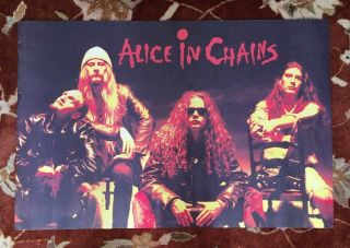 Alice In Chains On Columbia Records Rare Promo Poster From 1992