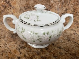 Vintage Sheffield Fine China Classic 501 Floral Sugar Bowl With Lid