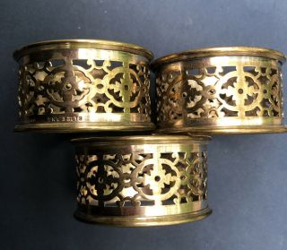Silver Plated Vintage Napkin Rings Set Of 3 Made In England