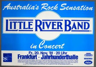 Little River Band - Rare Vintage Frankfurt 1981 Concert Poster