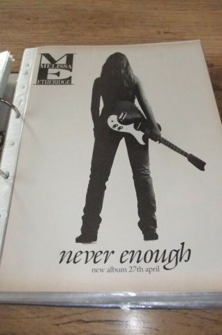 ☆☆ Melissa Etheridge Never Enough Album Rare Press Advert A4 Poster ☆☆