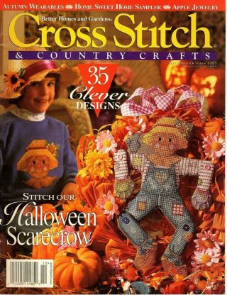 Cross Stitch And Country Crafts October 1995 - Halloween Scarecrow - 35 Projects