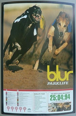 Rare Blur Parklife 1994 Vintage Music Store Promo Poster