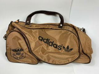 Adidas Brown Black Tennis Racket Bag Accessory Pouch Carrier Vtg 90s Rare