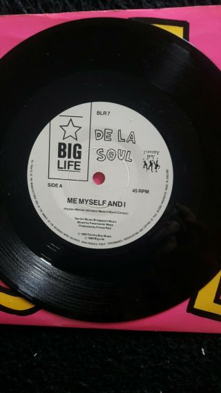 De La Soul ‎– Me Myself And I 7 Inch Vinyl Rare Big Life ‎– Blr 7