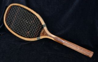 Vintage Antique 1920 Spalding All Comers Model F Tennis Racket