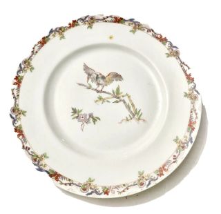 Antique Bernardaud Limoges France Birds And Flowers Plate