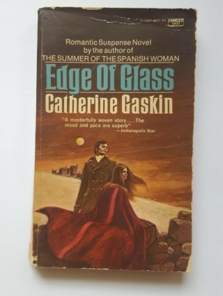Edge Of Glass By Gaskin Catherine 1967 Vintage Rare Paperback Gothic Romance