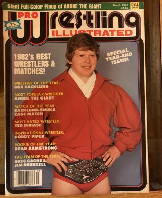 Pro Wrestling Illustrated March 1983 Dusty Rhodes Wwe Wwf Nwa Awa Wcw Rare Vg