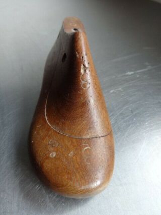 Antique Child ' s Wooden Shoe Cobblers Form/Mold size 3 3