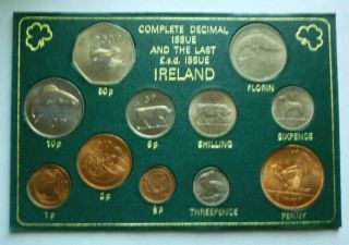 1966 - 1974 Ireland - Complete Decimal & Last Pre - Decimal L.  S.  D.  Set (11) - Rare