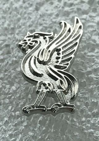 Liverpool Supporter Enamel Badge - Very Rare - Silver Liver Bird Design