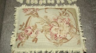 Set Of 2 Throw Pillows Tapestry Style Velvet Tassel Zippered Insert