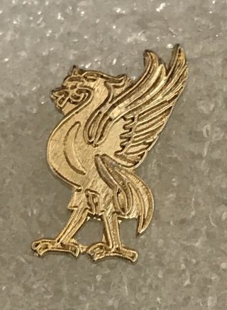Liverpool Supporter Enamel Badge - Very Rare - Gold Liver Bird Design