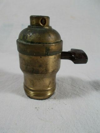 Vintage Antique Eagle Turnkey Electric Lamp Brass Lamp Socket C1900s
