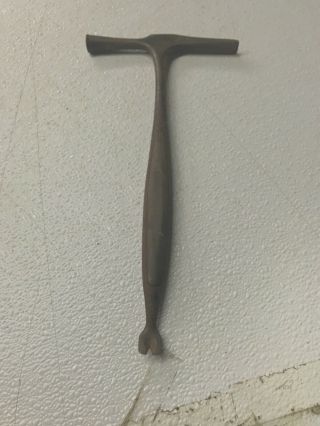 Antique Vintage Tack Claw Hammer Metal,  Wood Handle (brsas3