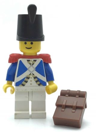 Lego Bluecoat Soldier Minifigure Union Guard Vintage Figure With Backpack