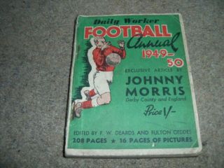 Rare Vintage Daily Worker Football Annual 1949 - 50