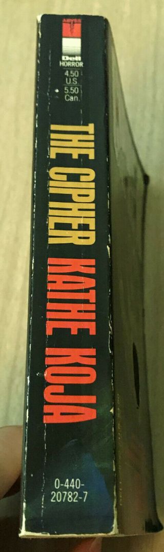 Cipher by Kathe Koja Rare OOP First Edition Paperback Book Paperbacks From Hell 2