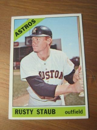 1966 Topps 106 Rusty Staub - Houston Astros - Montreal Expos Legend Zb0