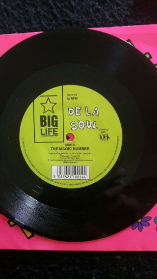 De La Soul ‎– The Magic Number 7 Inch Vinyl Rare Big Life ‎– Blr 14
