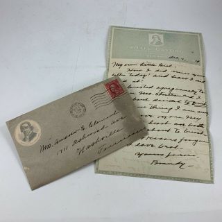 Antique/vintage 1919 Handwritten Letter On Hotel Gayoso Letterhead Memphis Tn