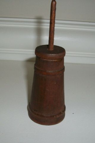 Vintage Dollhouse Miniature Toy Wooden Butter Churn Turner Made Fremont Nh