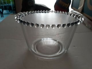 Vintage Crystal Imperial Ice Bucket W/ Tab Handle Very Rare