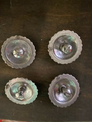 Antique Silver 1 1/2” Berry Cross Conchos - set Of 5 2