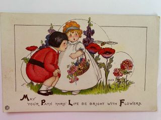 Antique Valentine Postcard ❣️ Series 98 Margaret Evans Price Mep Stecher Litho