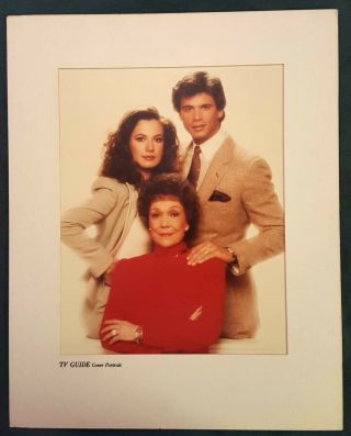 Jane Wyman Lorenzo Lamas Falcon Crest Rare 16x20 1984 Tv Guide Portrait