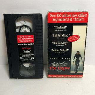 The Crow Demo Tape (vhs,  1994) Rare Full Length Screener For Video Retailers