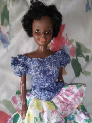 Totsy Toys 11.  5  Doll Red Hair 1987 Vintage Barbie Clone Aa Black Skin