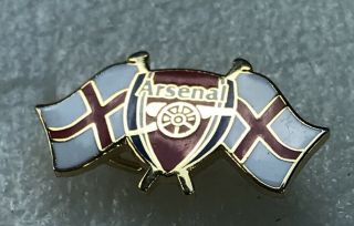 Arsenal Supporter Enamel Badge Very Rare - England St.  George Flag Design