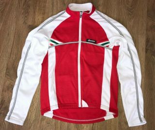 Sms Santini Italia Italy Rare Long Sleeve Red Cycling Jersey Size M