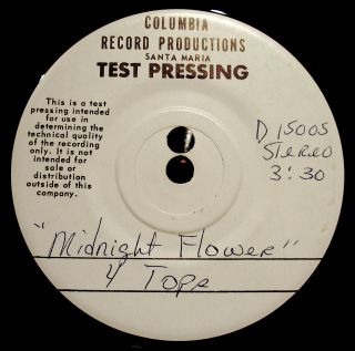 The Four Tops - Rare Test Pressing In Stereo & Mono - Midnight Flower - Northern Soul